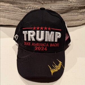 TRUMP take America back Black Embroidered 2024 45-47 Hat